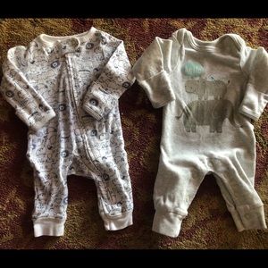 Two Preemie Bodysuits